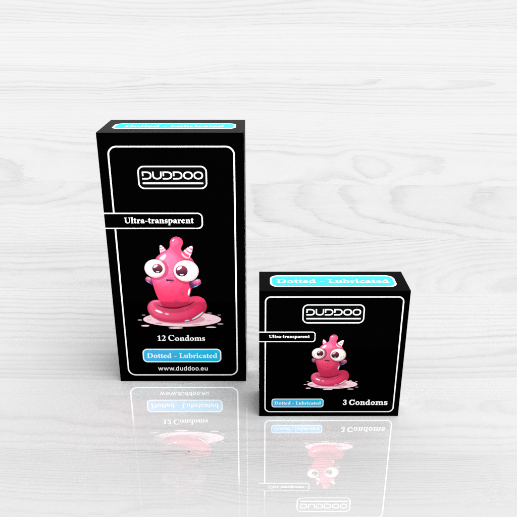 DUDDOO Dotted Condoms 3PCs/Pack (Lubricated) DUDDOO Dotted Condoms 3PCs/Pack (Lubricated)