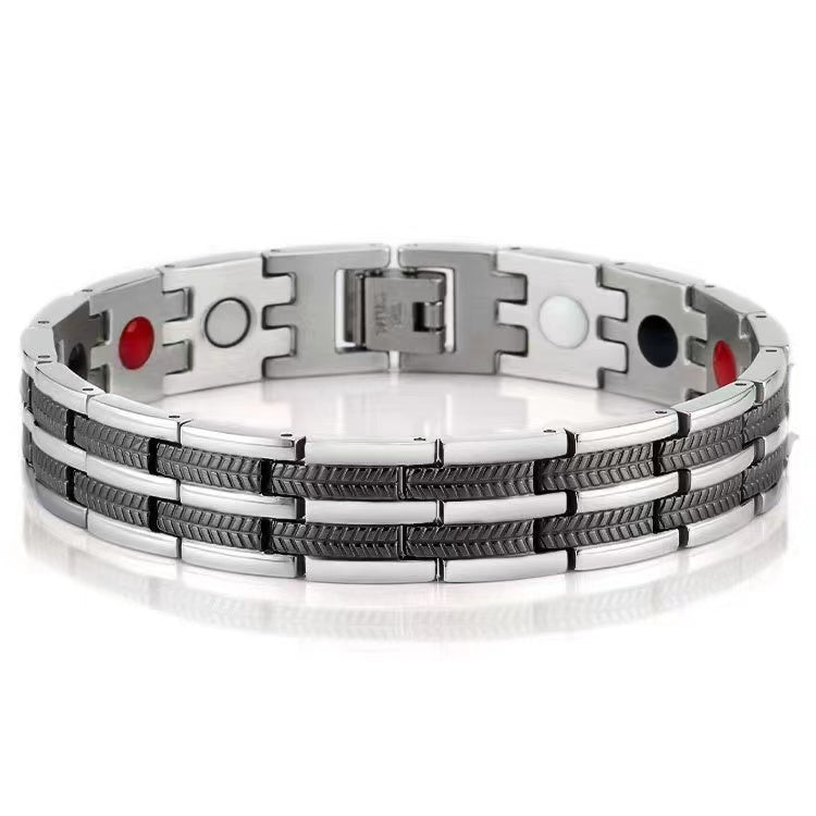 DUDDOO Bracelets - Model No. D-9055 Silver & Black