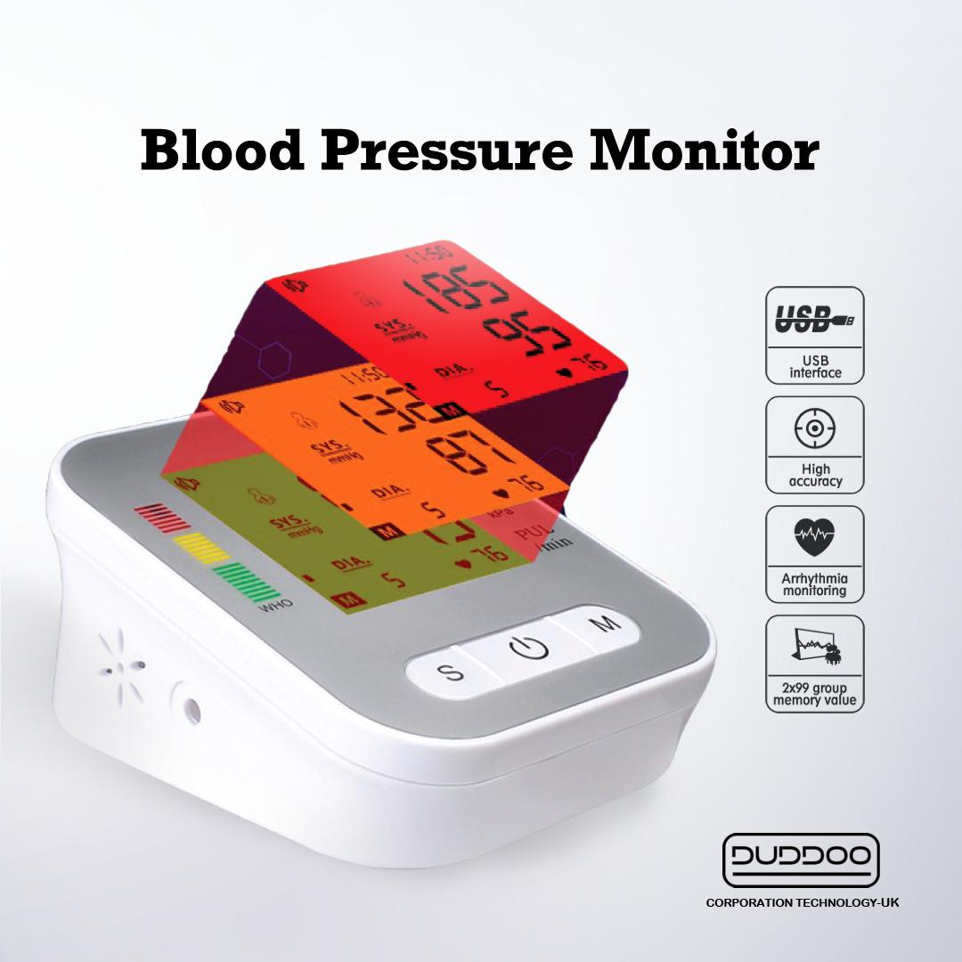 DUDDOO Blood Pressure Monitoring System - Model No. RAK289 (Voice & Colored)