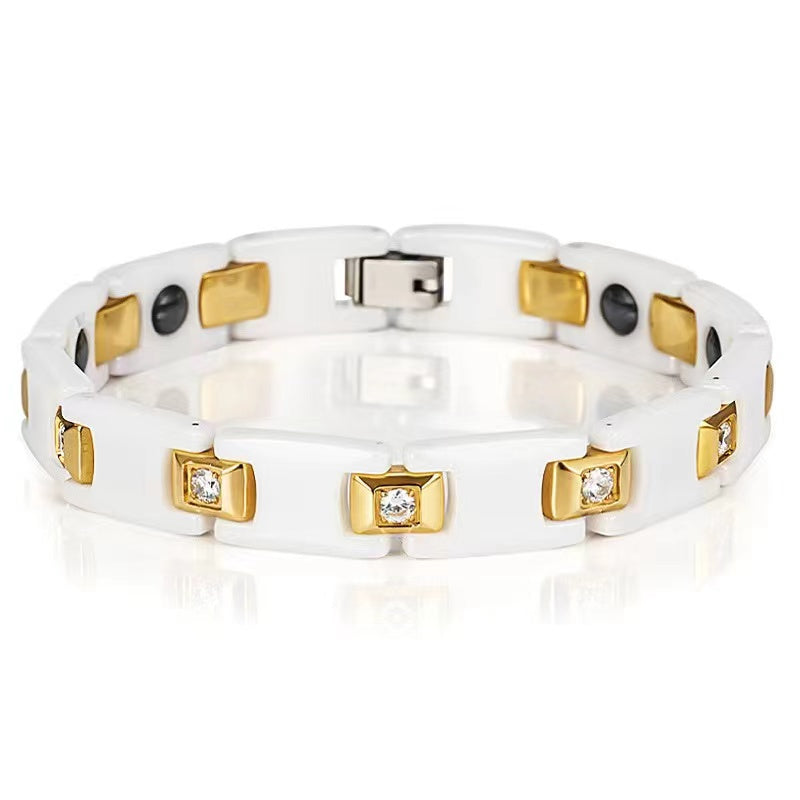 DUDDOO Bracelets - Model No. D-9070 White Rose Gold